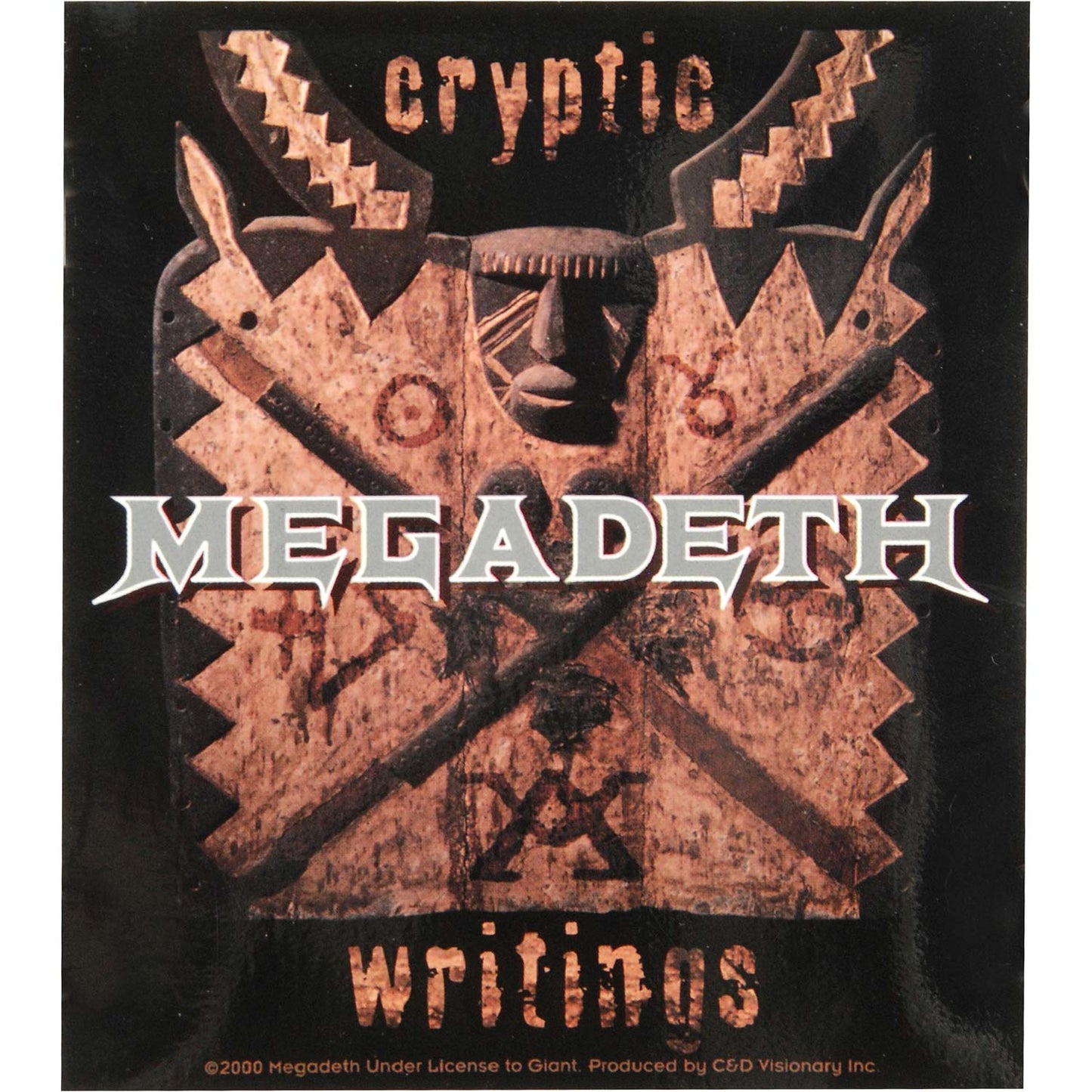 Megadeth Cryptic Writings (4" x 4.5") Sticker