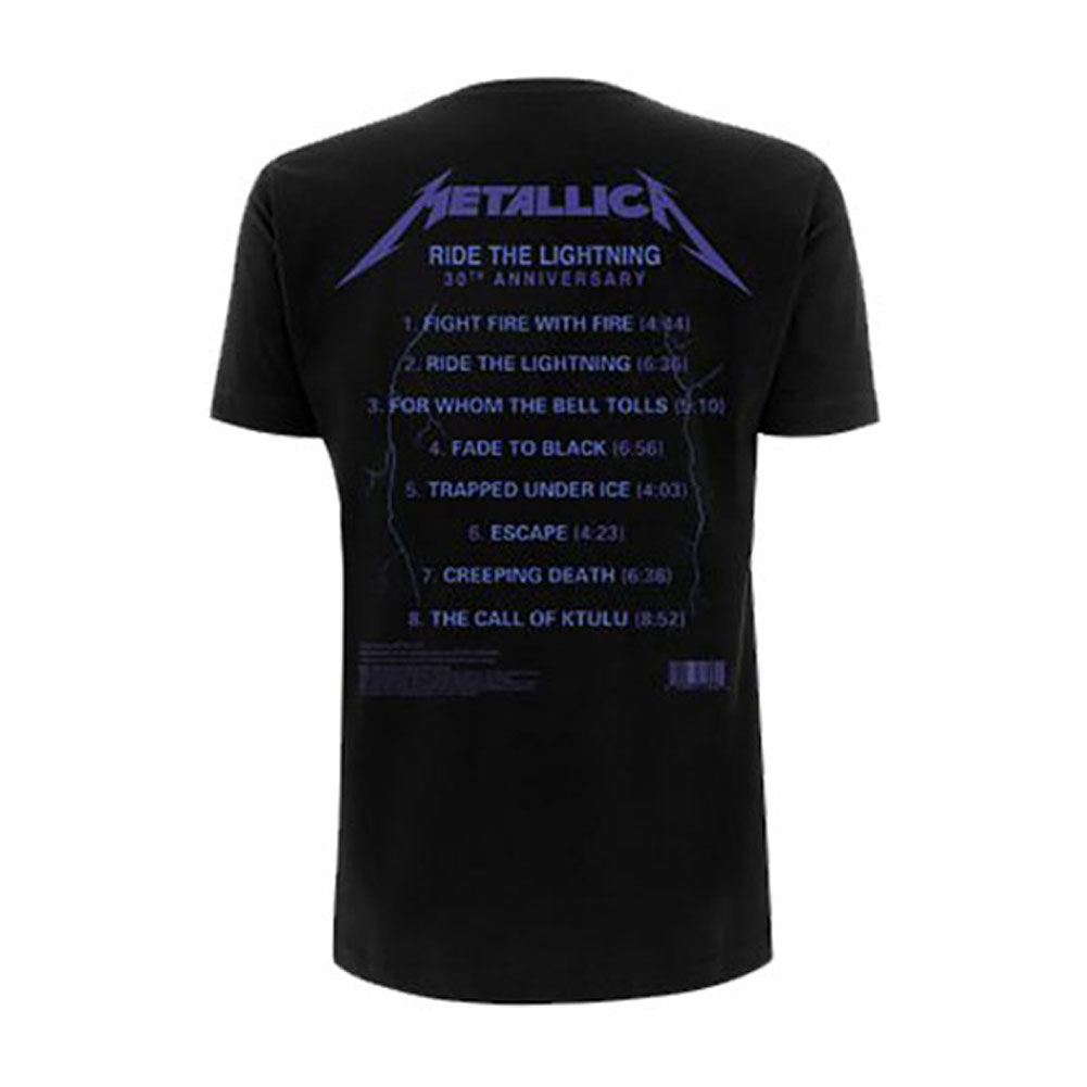 Metallica Ride The Lightning Tracks (Back Print) Slim Fit T-shirt