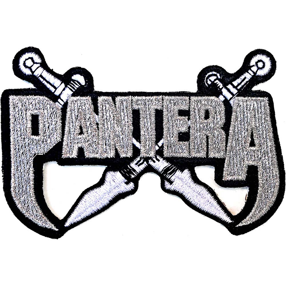 Pantera Silver Swords Embroidered Patch