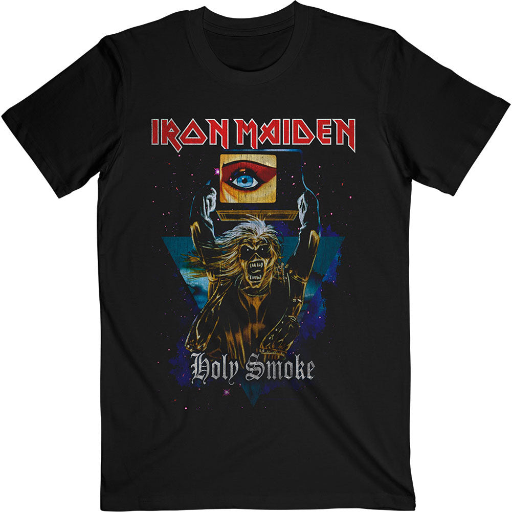 Iron Maiden Holy Smoke Space Triangle Slim Fit T-shirt