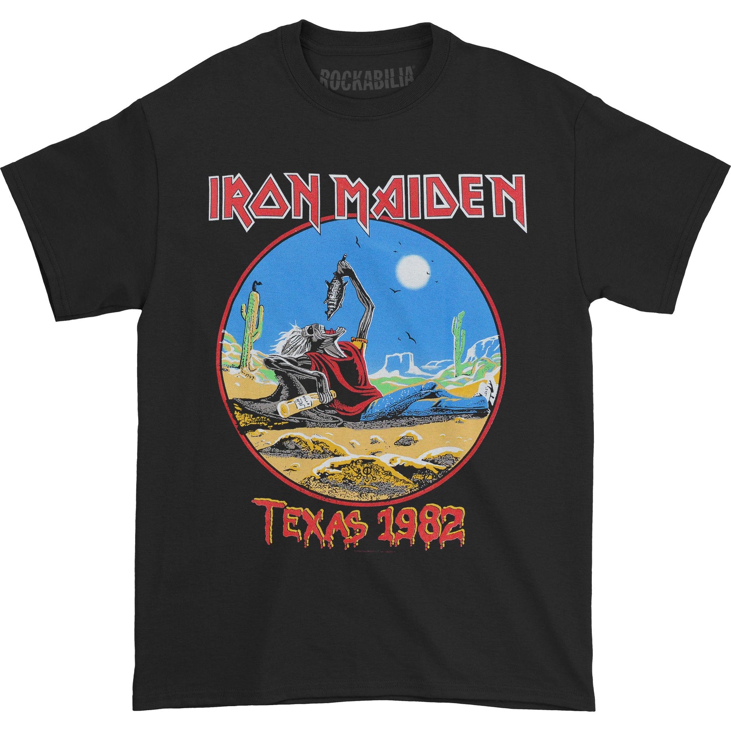 Iron Maiden The Beast Tames Texas (Back Print) Slim Fit T-shirt