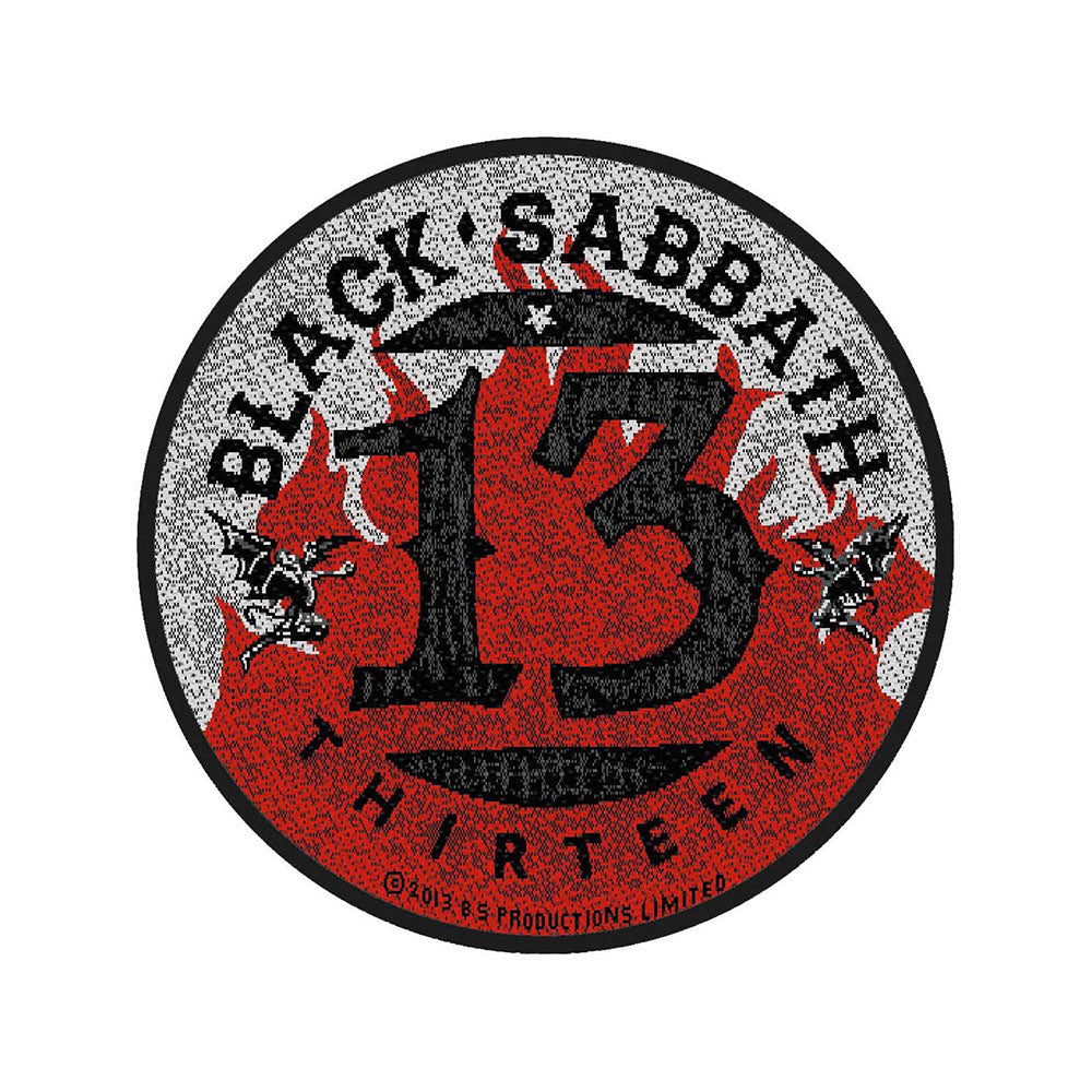 Black Sabbath 13 Flames Circular Woven Patch