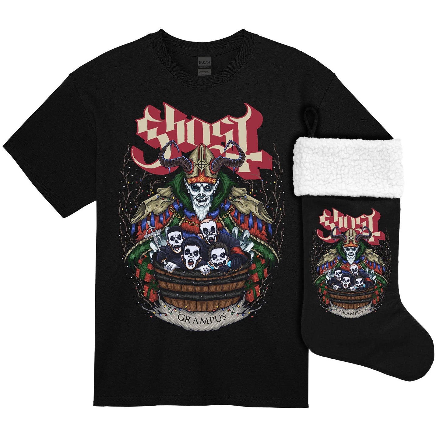 Grampus Nihil T-shirt & Xmas Stocking Bundle T-shirt