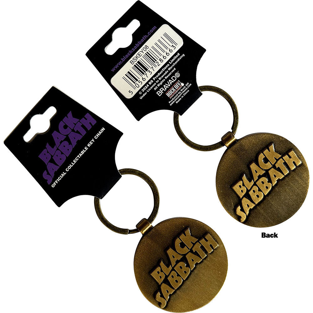 Black Sabbath 3d Wavy Logo Metal Key Chain