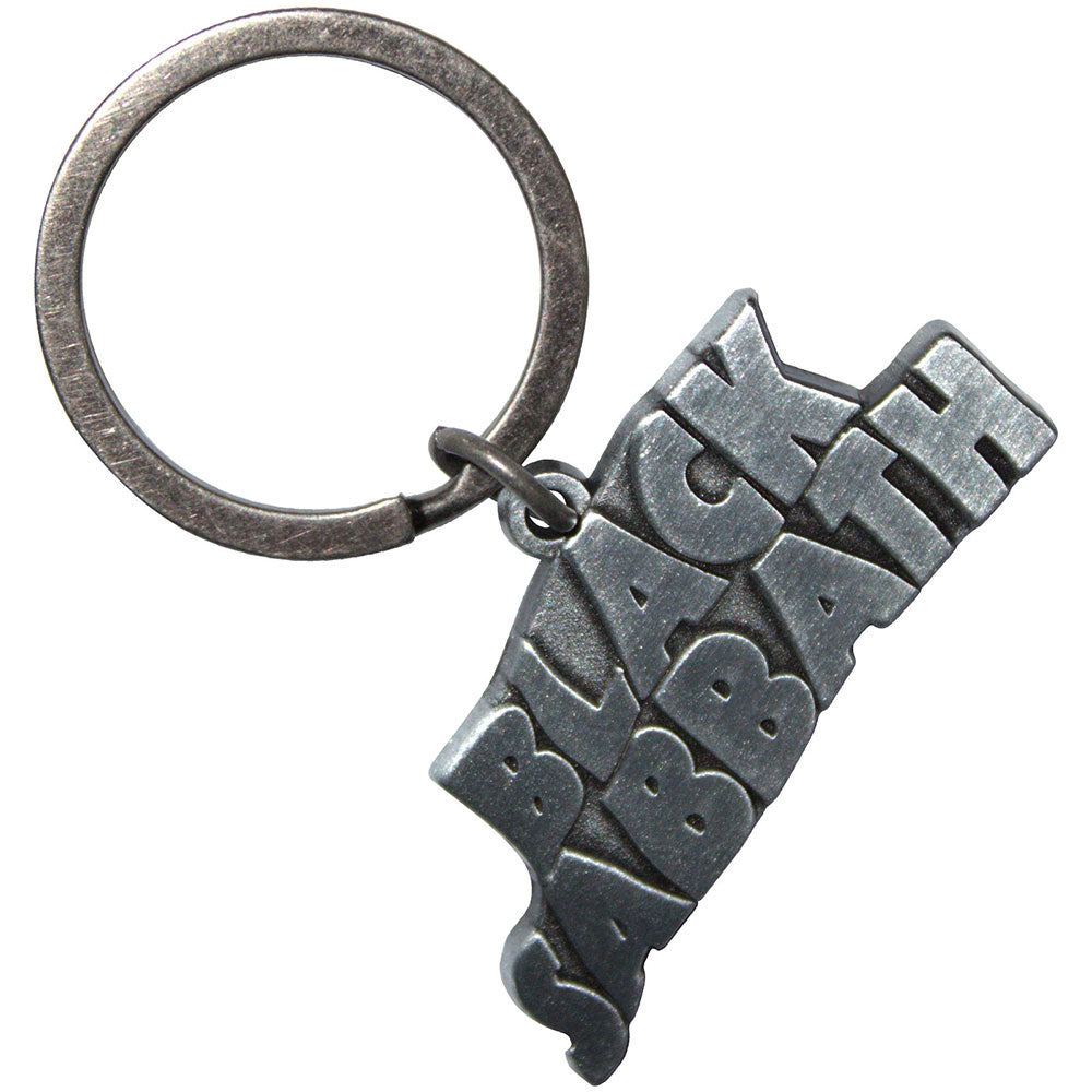 Black Sabbath Silver Wavy Logo Metal Key Chain