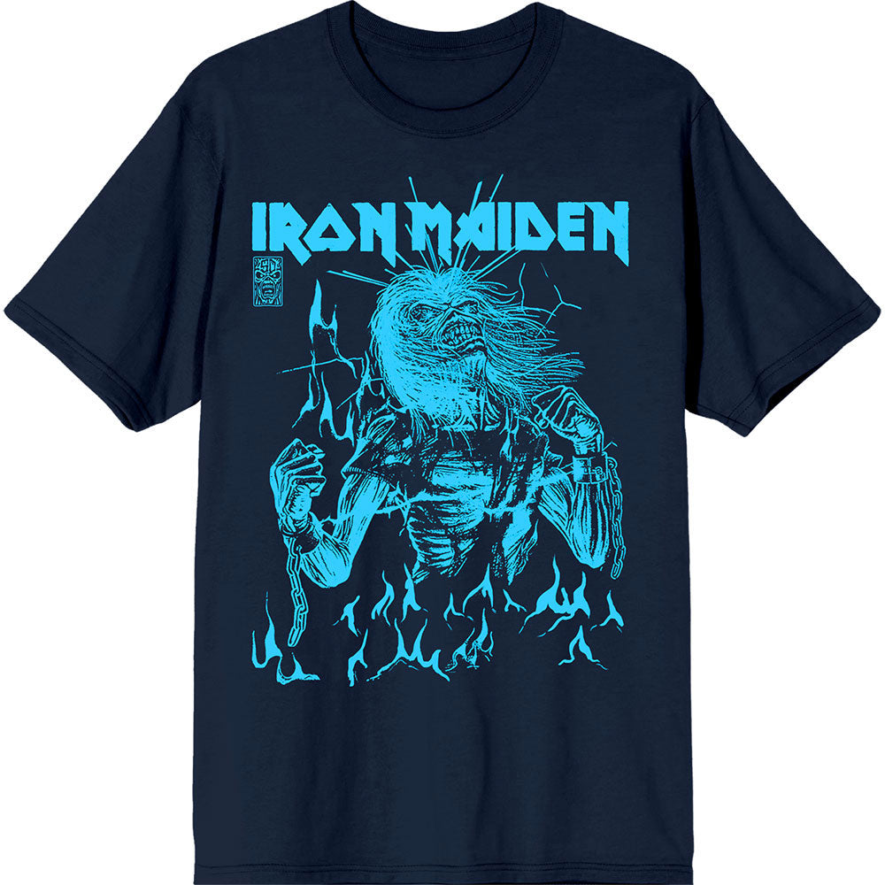 50 Life After Death Flames Blue T-shirt