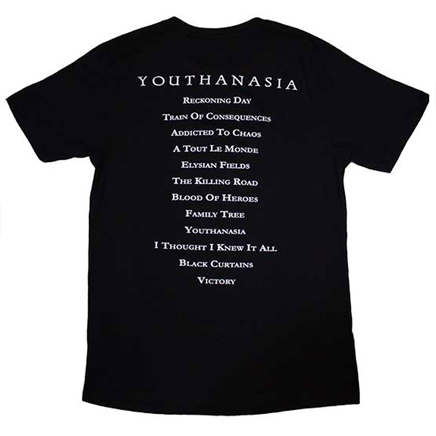 Megadeth Youthanasia Tracklist T-shirt