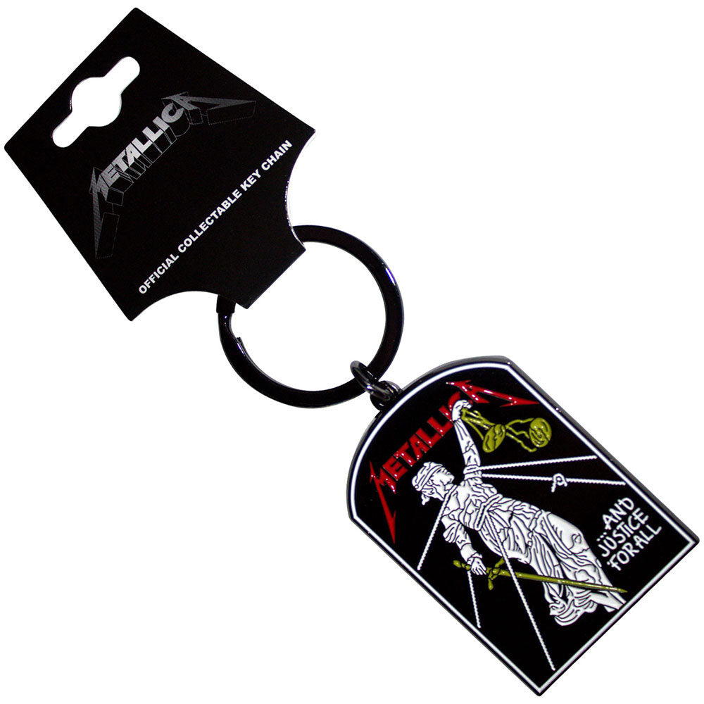 Metallica And Justice For All Tombstone Metal Key Chain