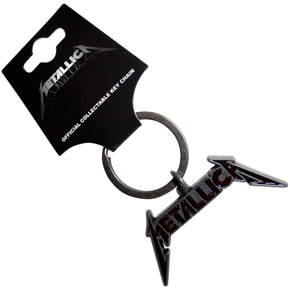 Metallica Deep Red Logo Metal Key Chain
