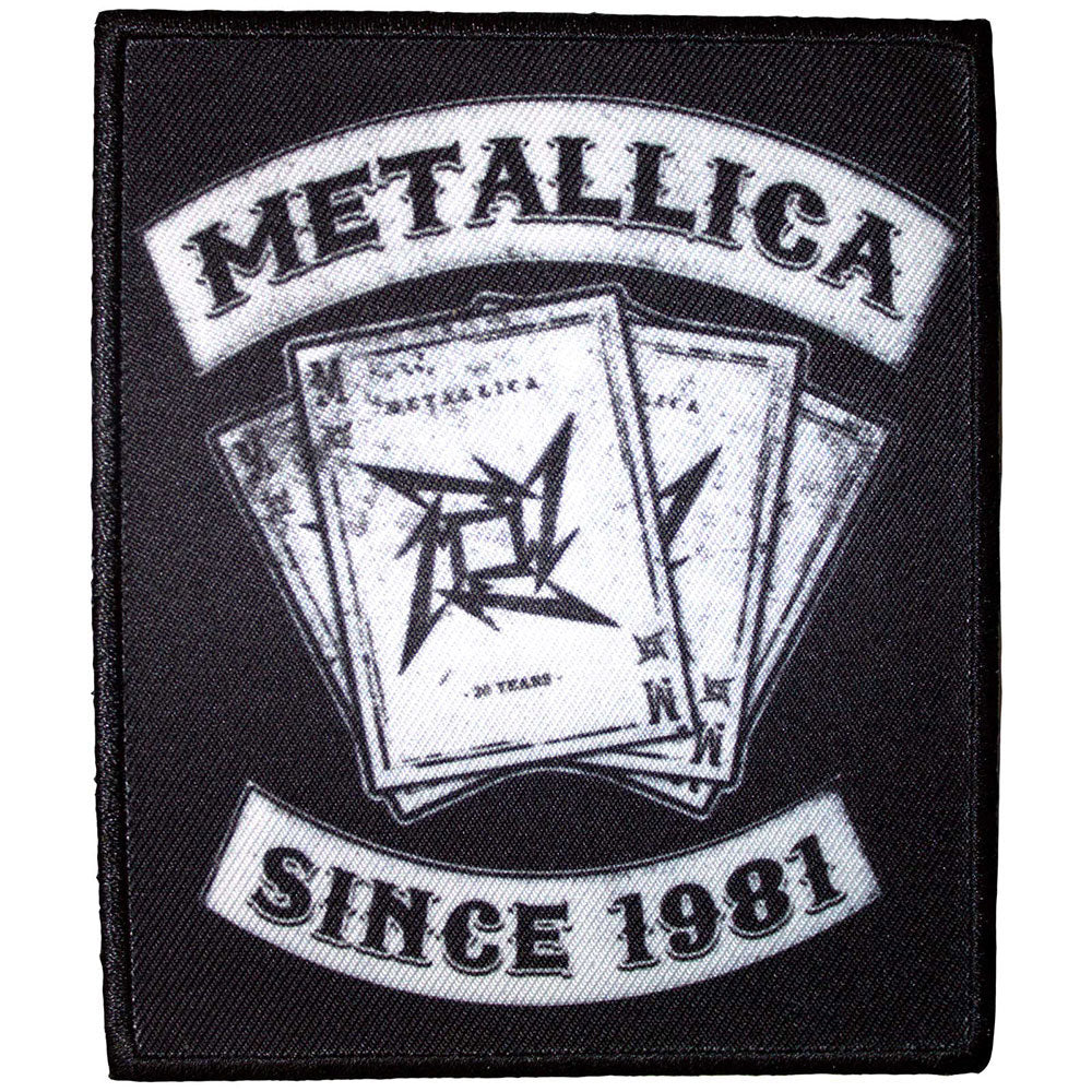 Metallica 30th Anniversary Playing Card Woven Patch
