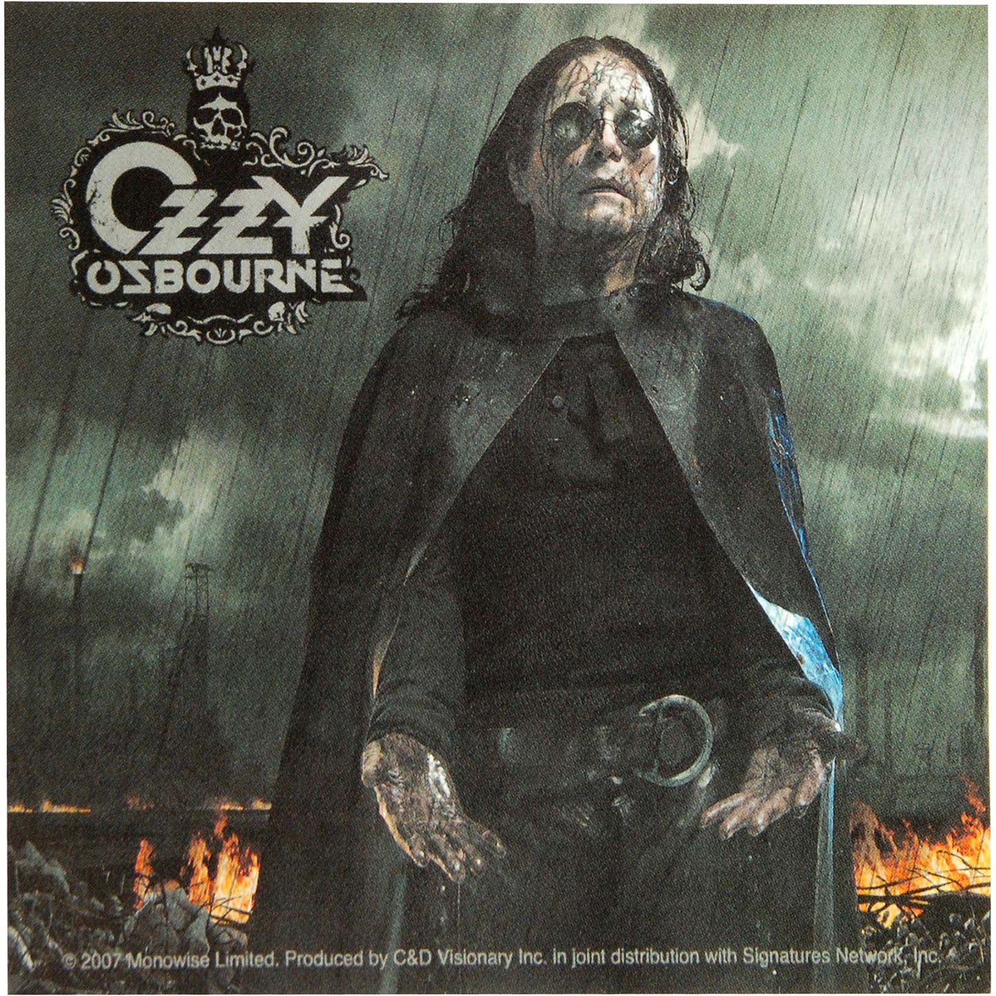 Ozzy Osbourne Black Rain (4" X 4") Sticker