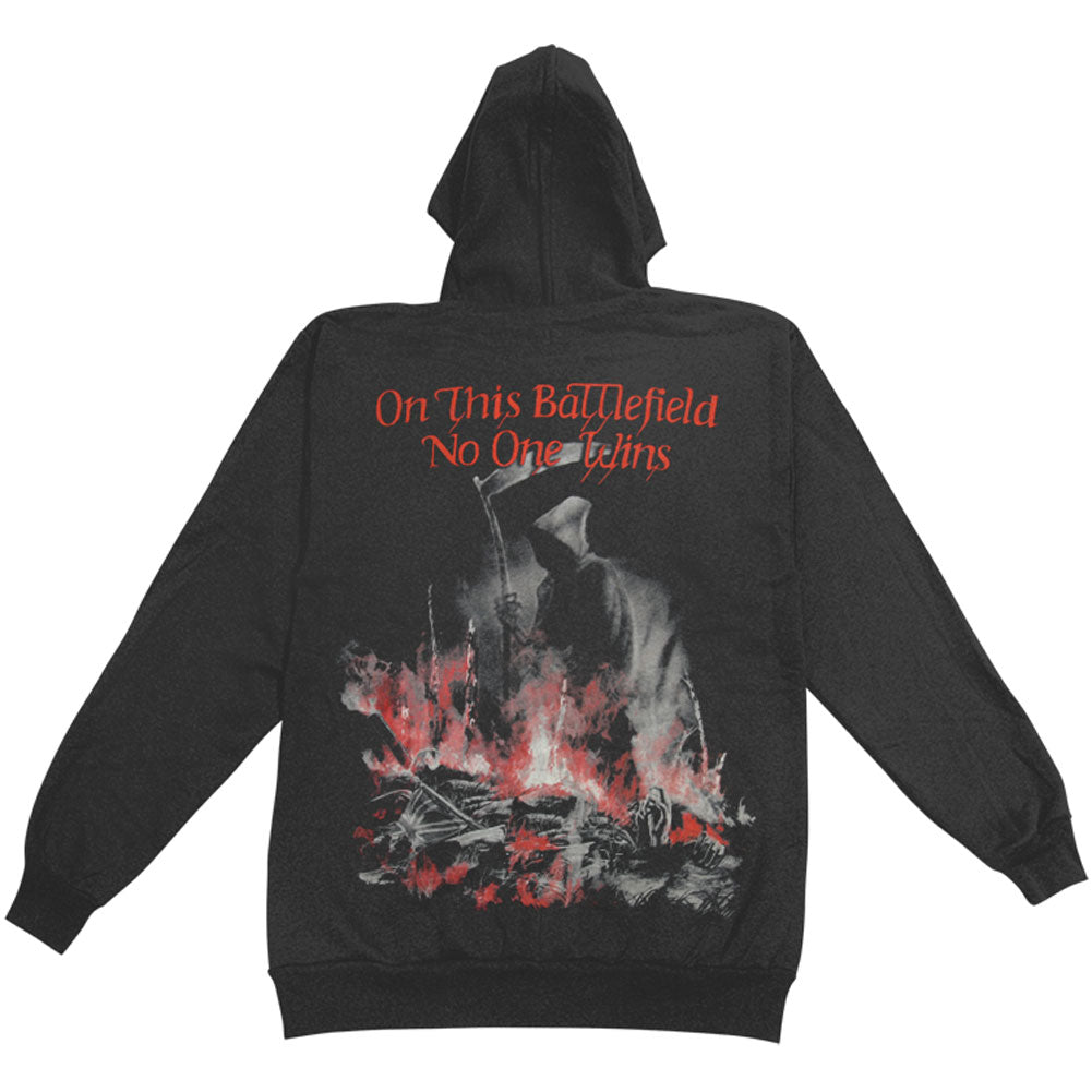Iron Maiden Scuffed Trooper (Back Print) Zippered Hooded Sweatshirt
