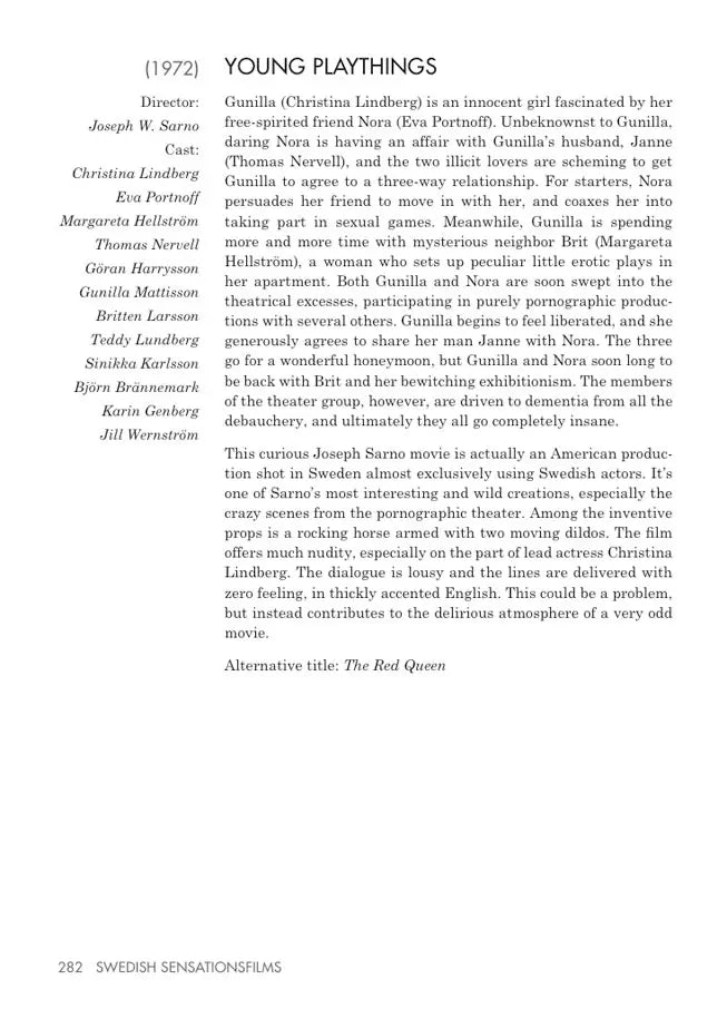 SWEDISH SENSATIONSFILMS: A Clandestine History of Sex, Thrillers, and Kicker Cinema, by Daniel Ekeroth