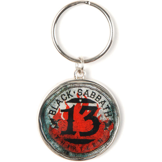 Black Sabbath 13 Flame Metal Key Chain