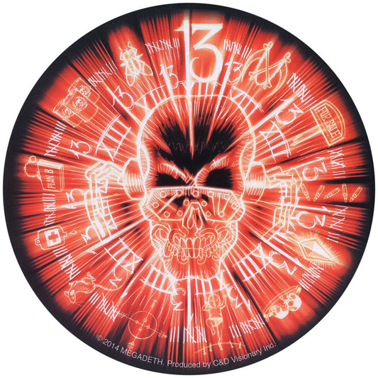 Megadeth 13 Skull Sticker