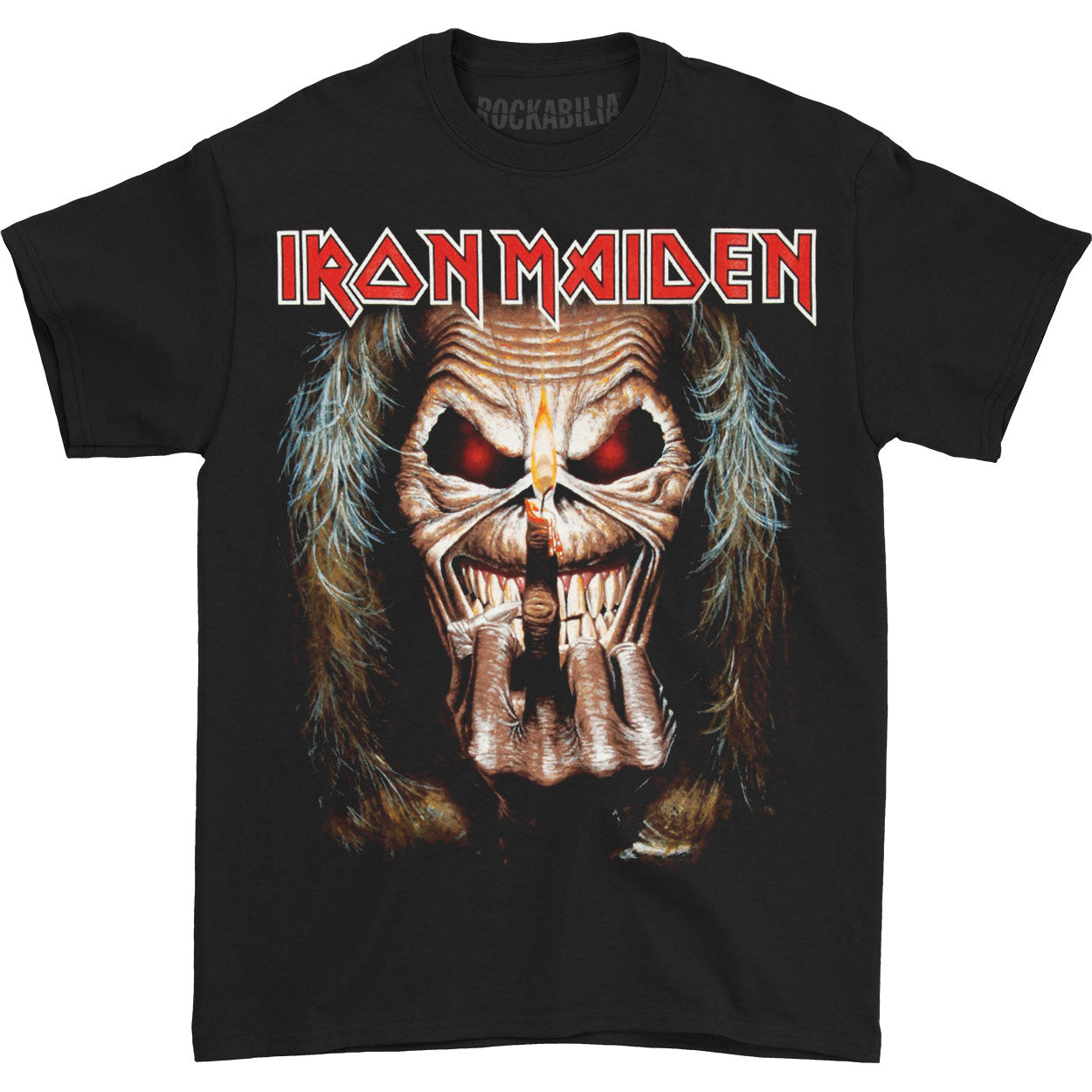 Iron Maiden Eddie Candle Finger T-shirt