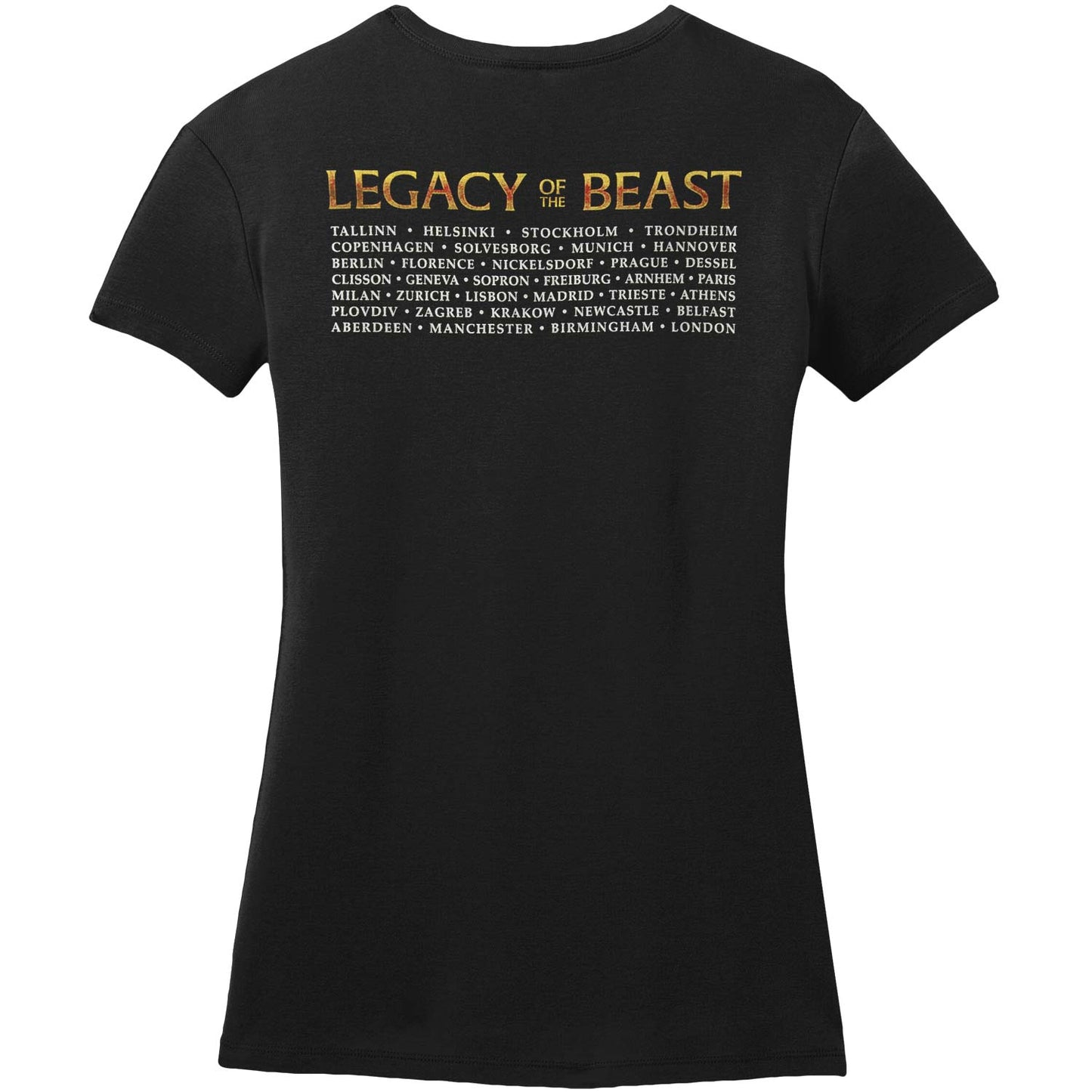 Iron Maiden Legacy Of The Beast Tour Ladies Tee Junior Top