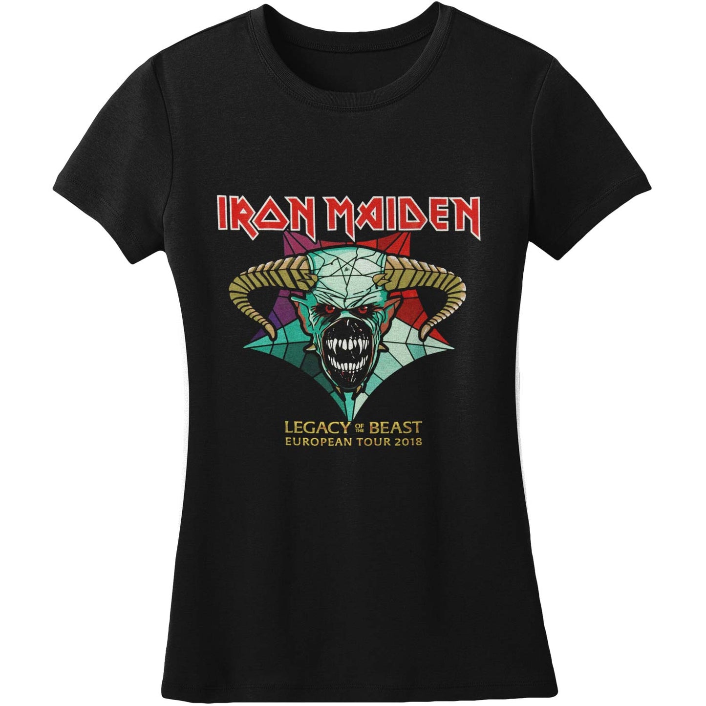 Iron Maiden Legacy Of The Beast Tour Ladies Tee Junior Top
