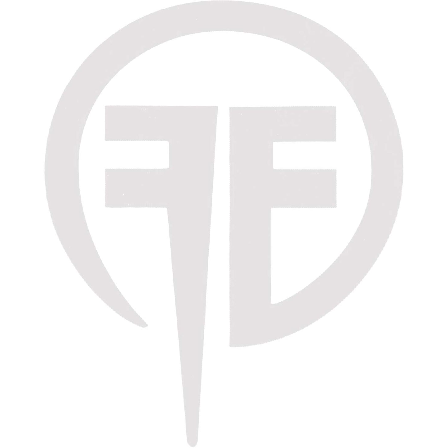 Fear Factory Vinyl Cut Logo (White) Peel & Rub Sticker