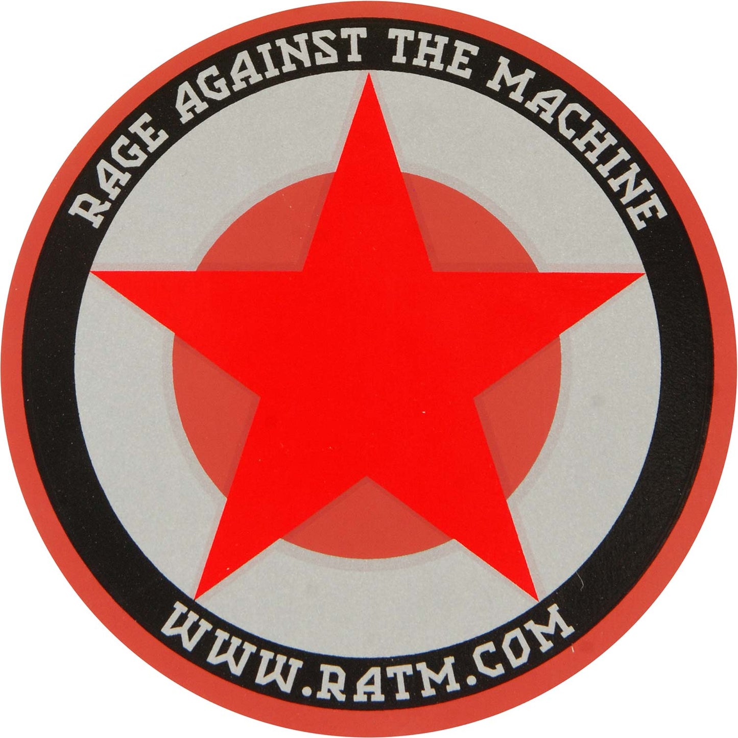 Rage Against The Machine Round Star Sticker