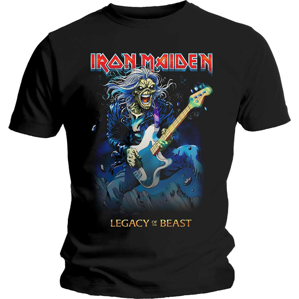 Iron Maiden Eddie On Bass Slim Fit T-shirt