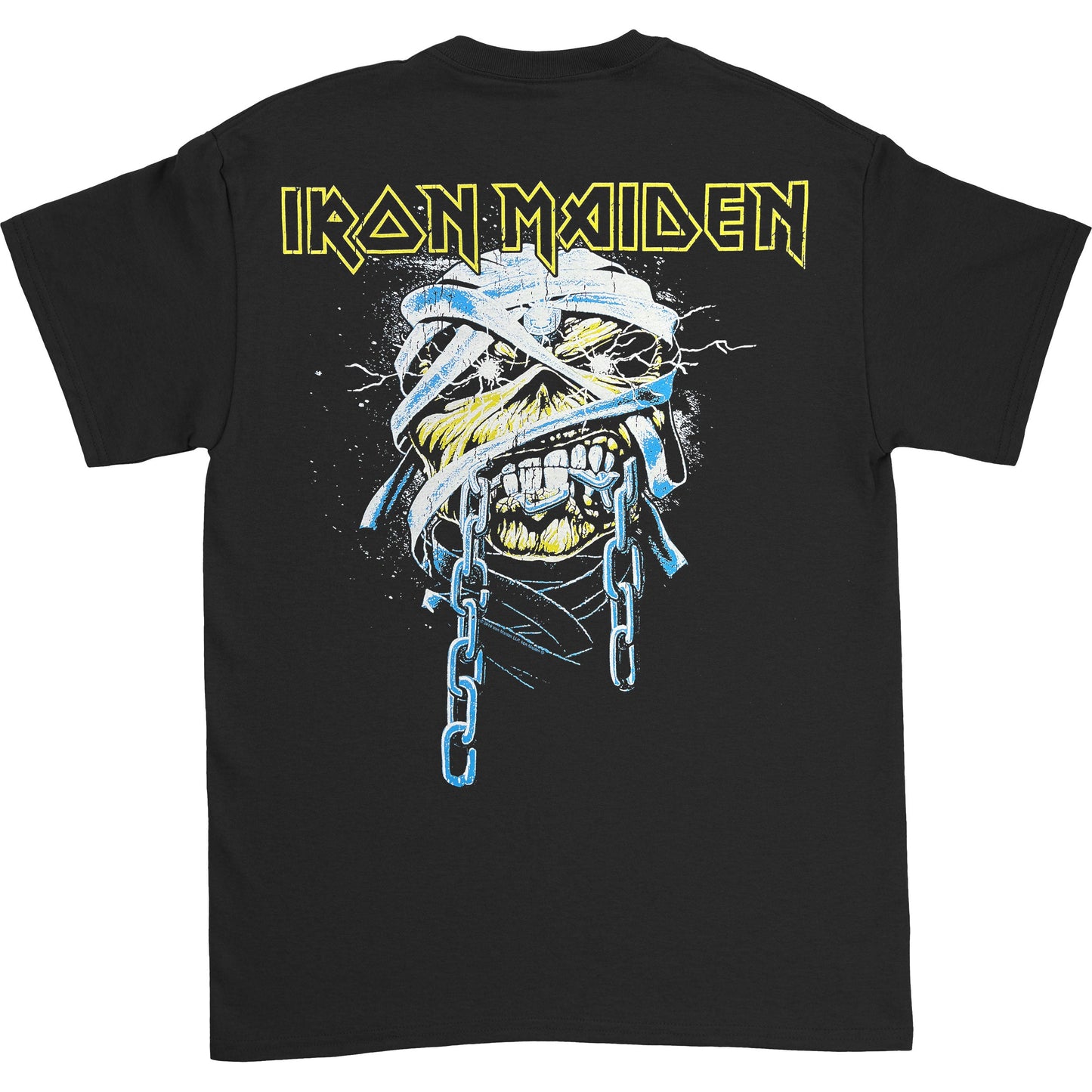 Iron Maiden Powerslave Head & Logo (Back Print) Slim Fit T-shirt