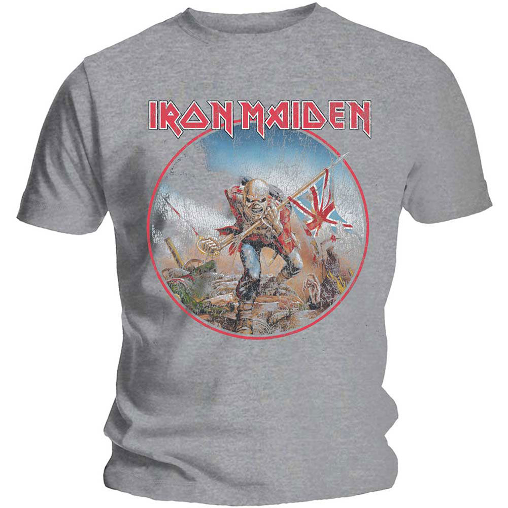 Iron Maiden Trooper Vintage Circle Slim Fit T-shirt