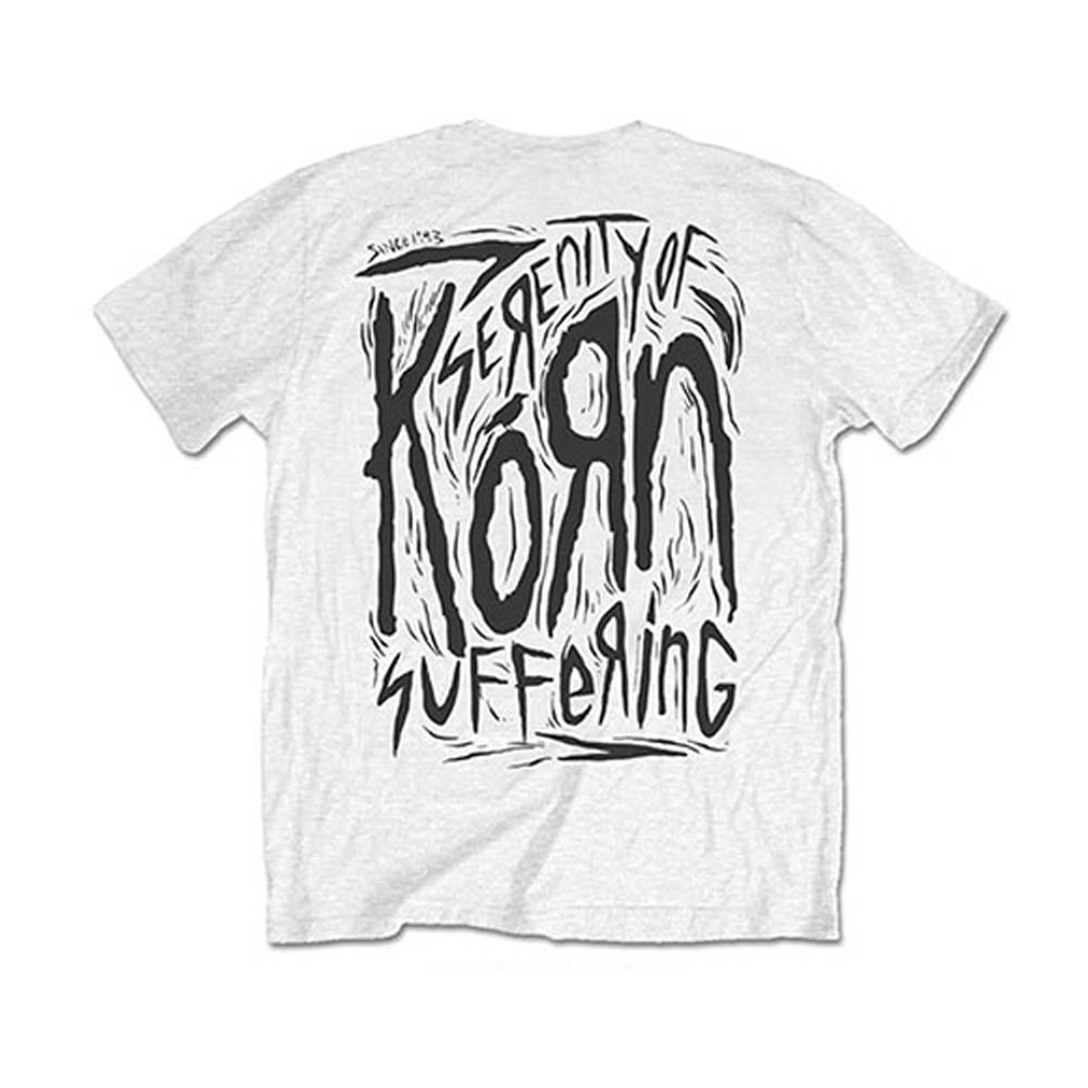 Korn Scratched Type (Back Print) Slim Fit T-shirt