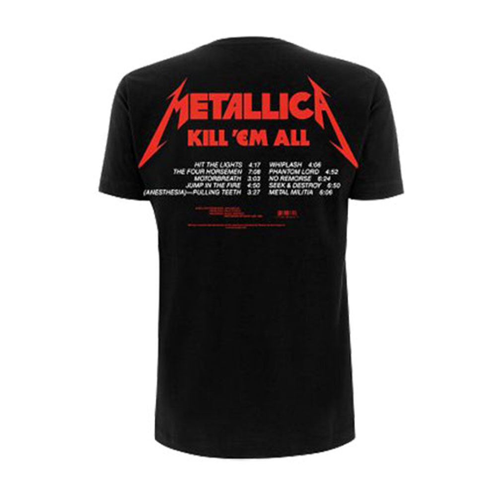 Metallica Kill 'Em All Tracks (Back Print) Slim Fit T-shirt