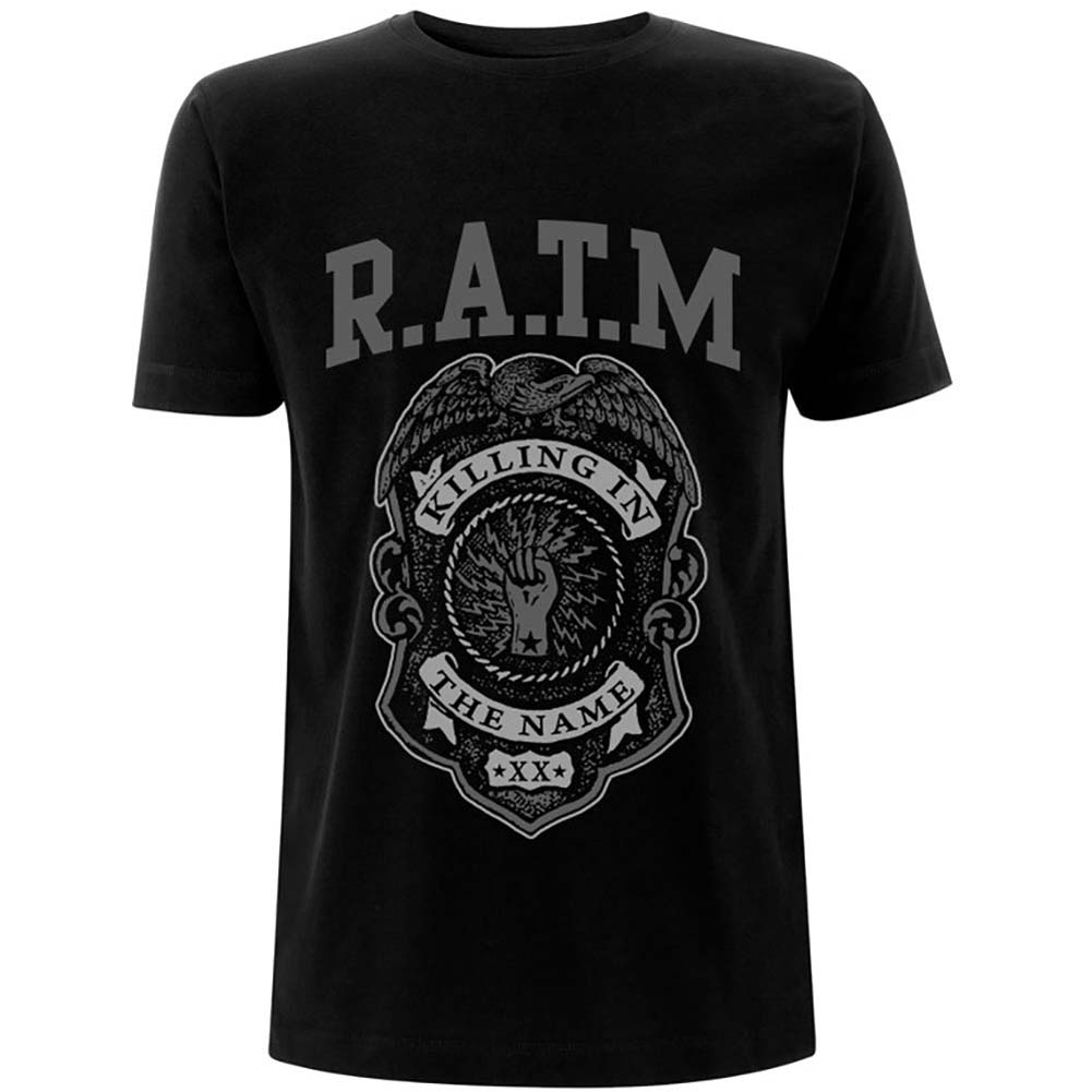 Rage Against The Machine Grey Police Badge T-shirt