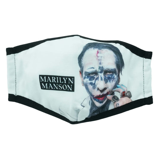 Marilyn Manson Makeup Face Photo & Boxed Logo Face Mask