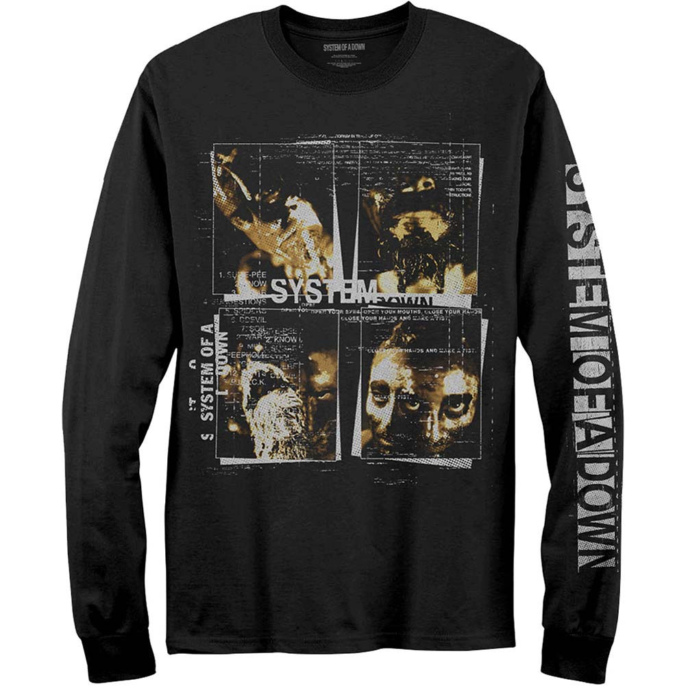 System Of A Down Face Boxes (Sleeve Print) Long Sleeve