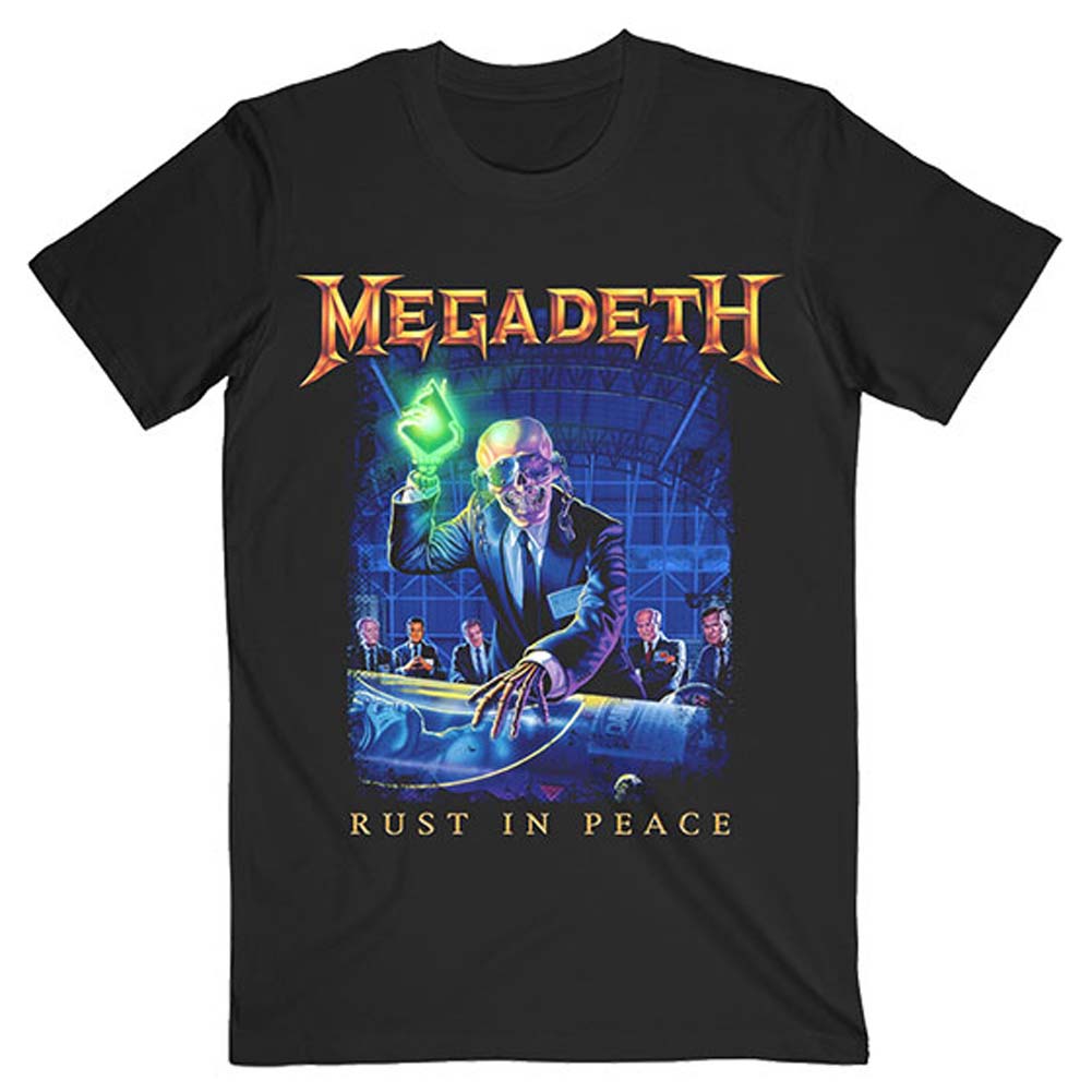 Megadeth Rust In Peace Tracklist (Back Print) Slim Fit T-shirt