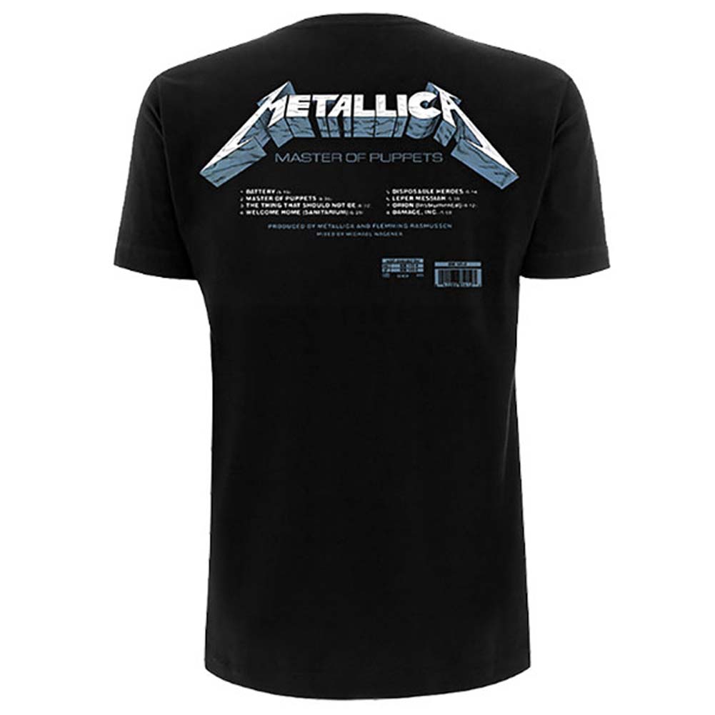 Metallica Master of Puppets Tracks (Back Print) Slim Fit T-shirt