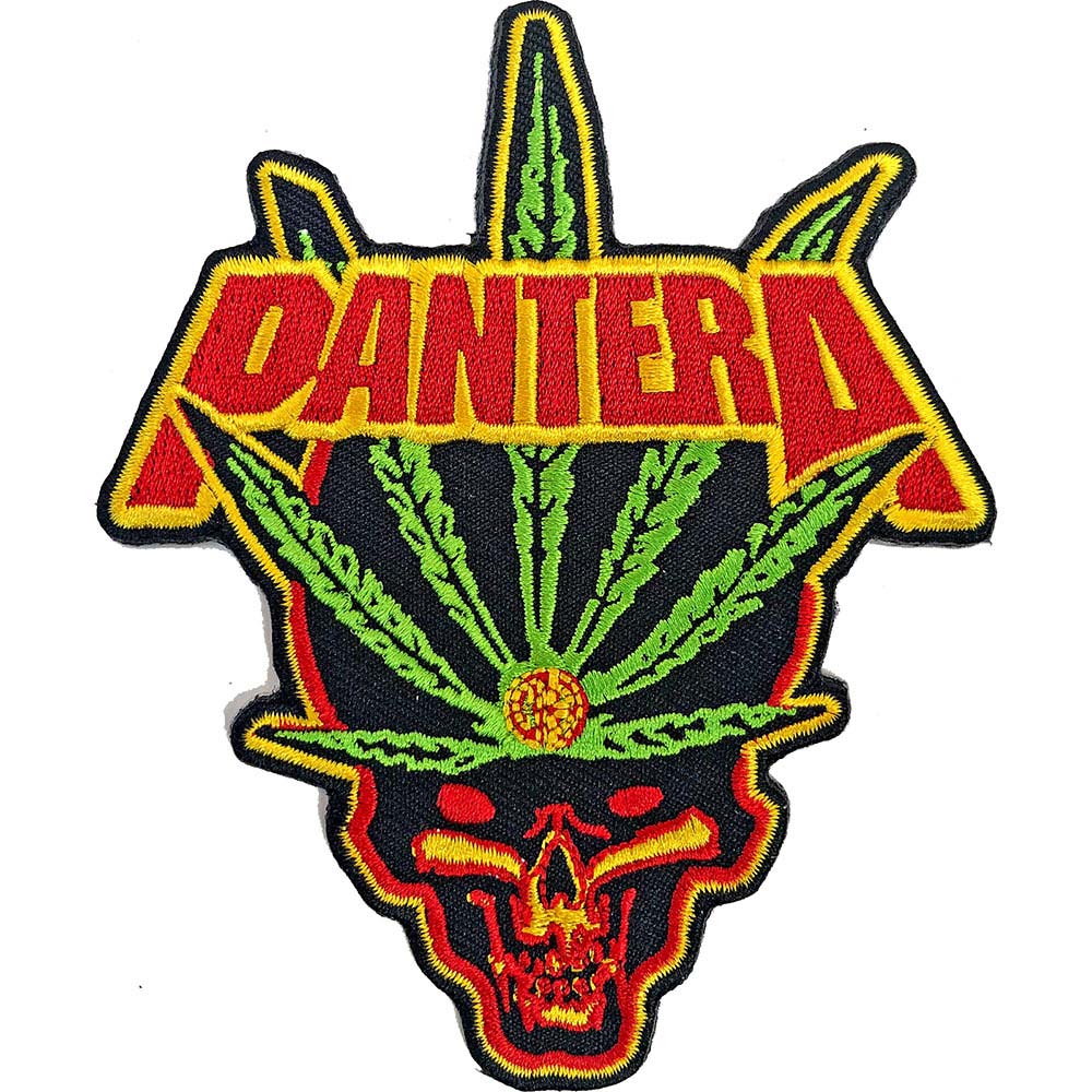 Pantera Leaf Skull Embroidered Patch