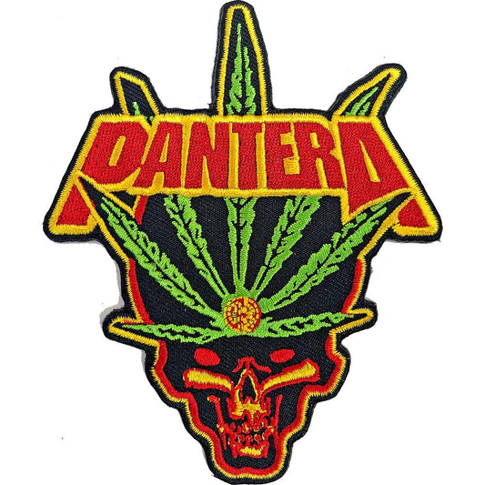 Pantera Leaf Skull Embroidered Patch