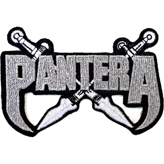 Pantera Silver Swords Embroidered Patch