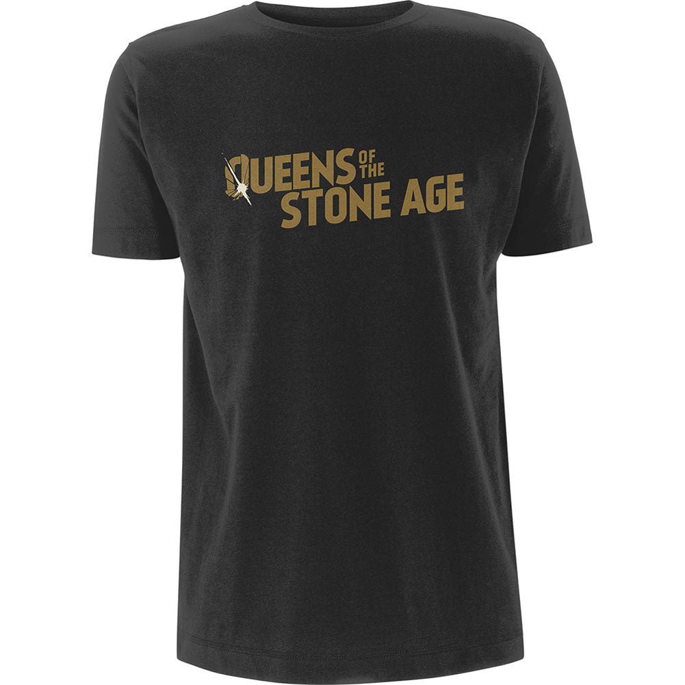 Queens Of The Stone Age Metallic Text Logo Slim Fit T-shirt