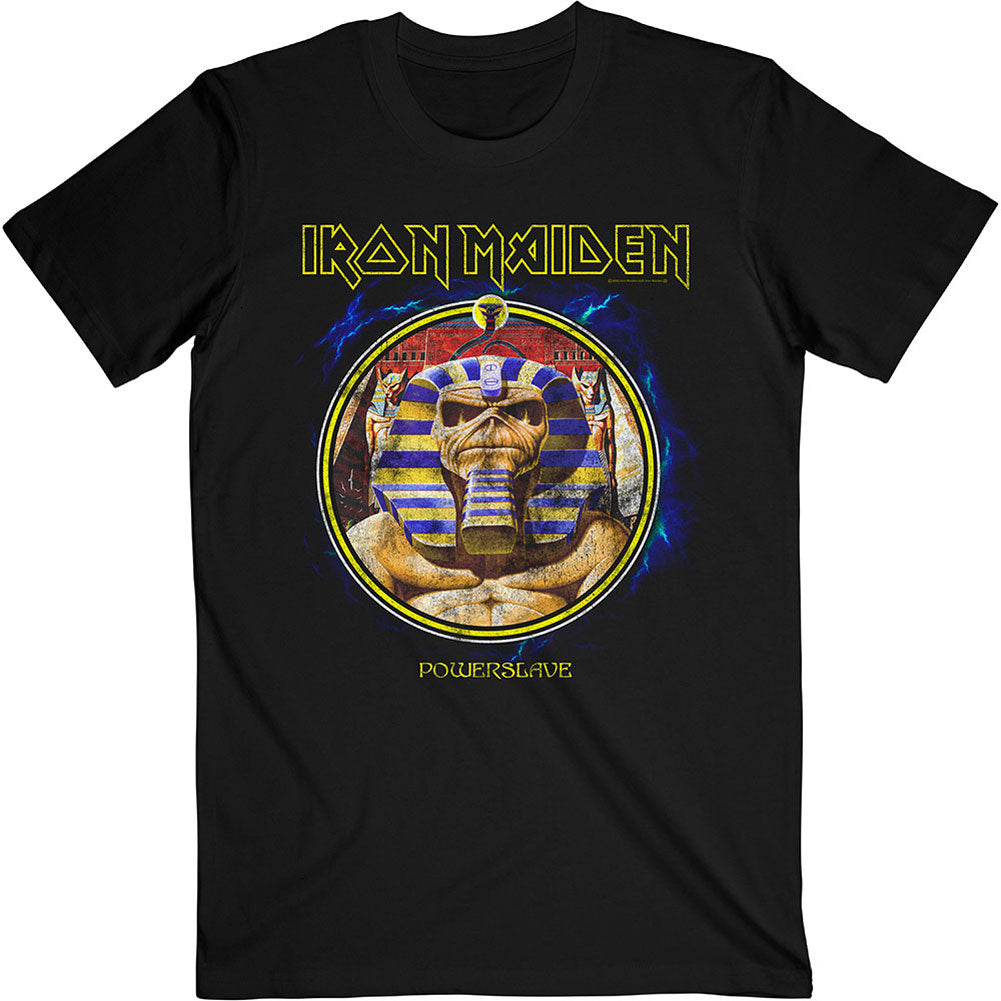 Iron Maiden Powerslave Mummy Circle Slim Fit T-shirt