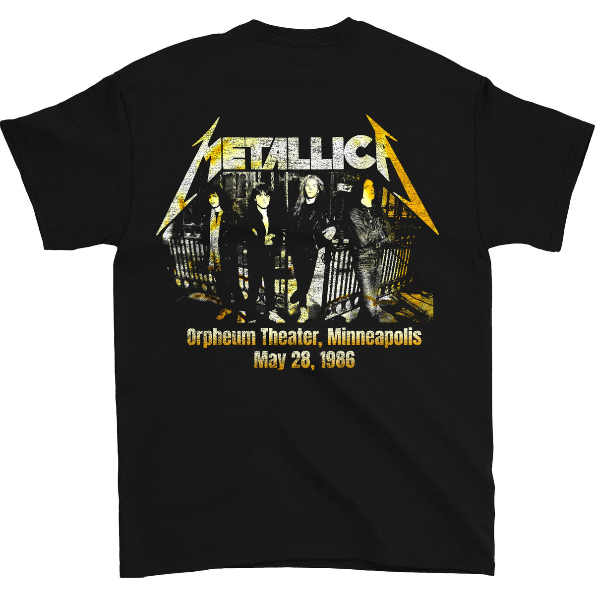 Metallica Orpheum 86 Black Heavy Tee T-shirt