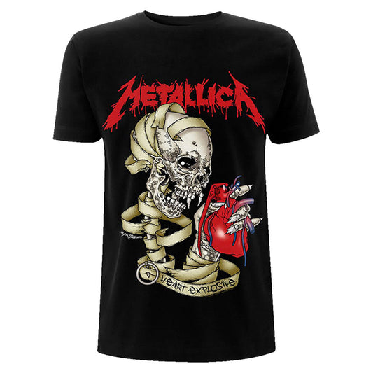 Metallica Heart Explosive (Back Print) Slim Fit T-shirt