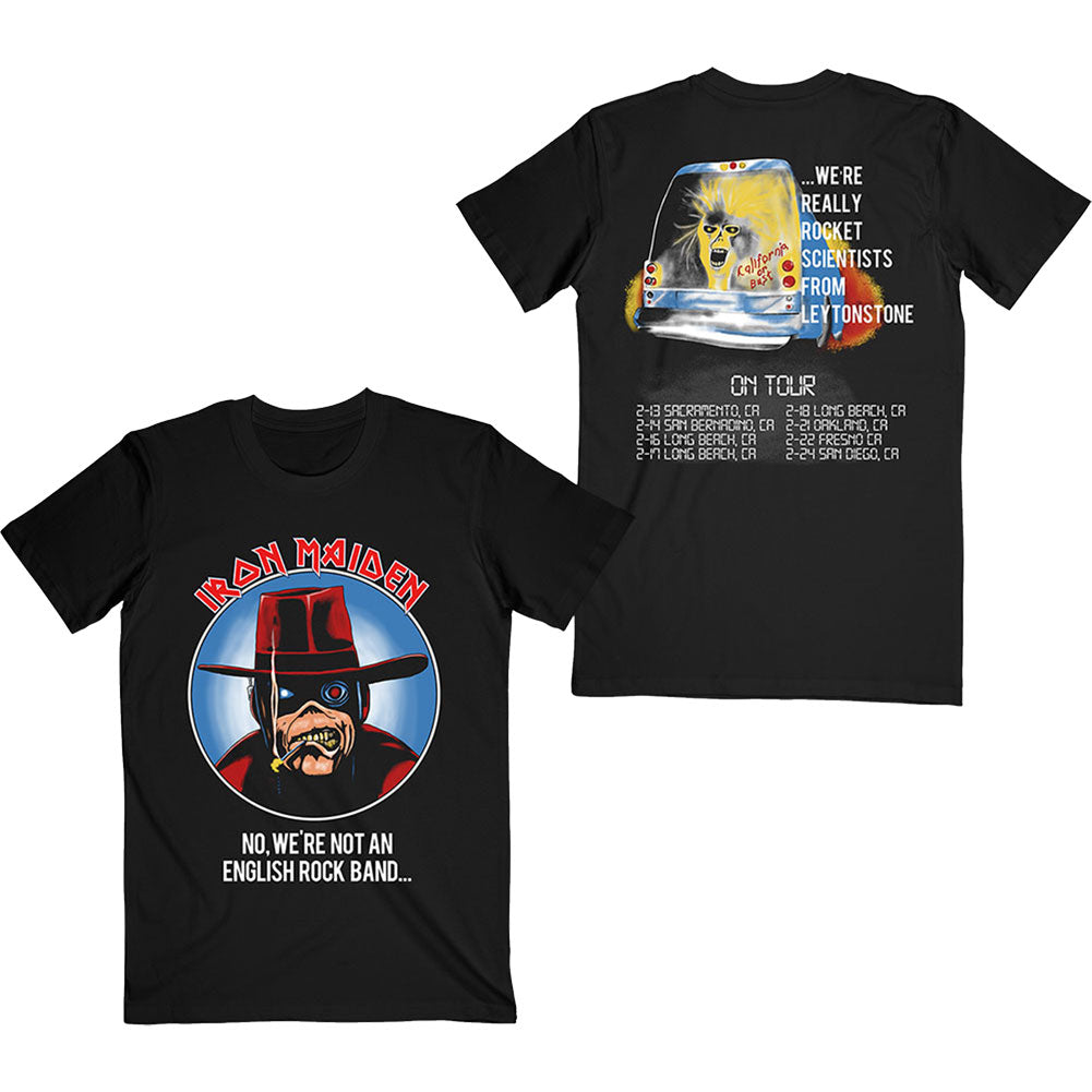 Iron Maiden Not An English Rock Band (Back Print) Slim Fit T-shirt