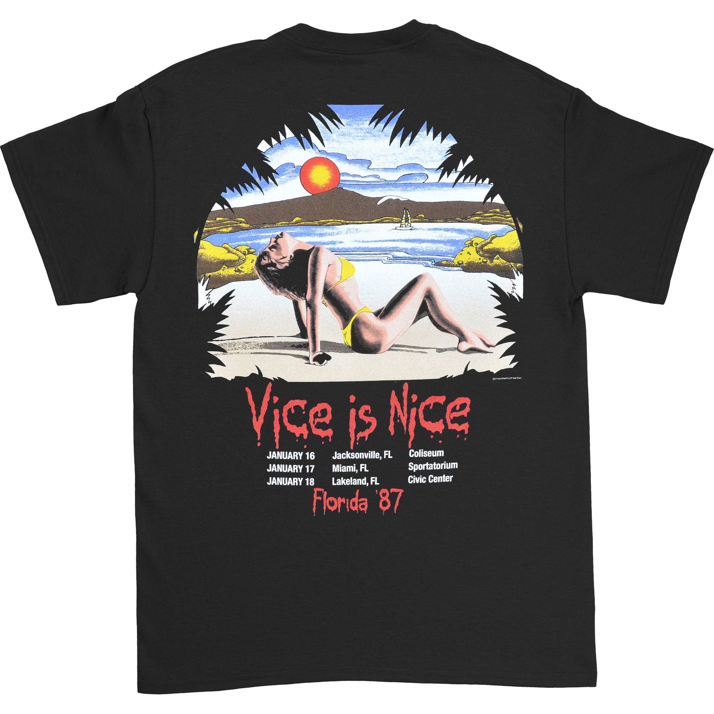 Iron Maiden Vice Is Nice (Back Print) Slim Fit T-shirt