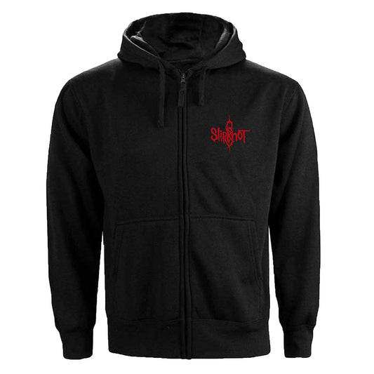 9 Point Star (Back Print) Ladies Zipped Hoodie Junior Top