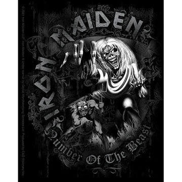 Iron Maiden Number of the Beast B&W Sticker