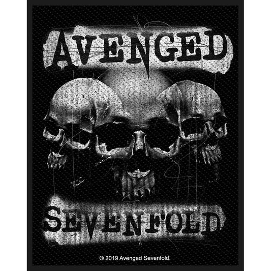 Avenged Sevenfold 3 Skulls Woven Patch