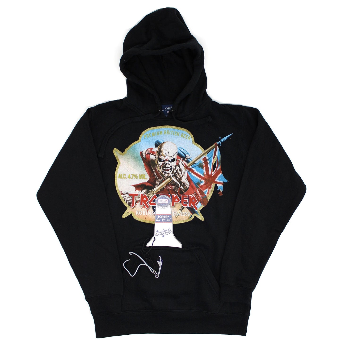 Iron Maiden Trooper Premium British Beer Hooded Sweatshirt