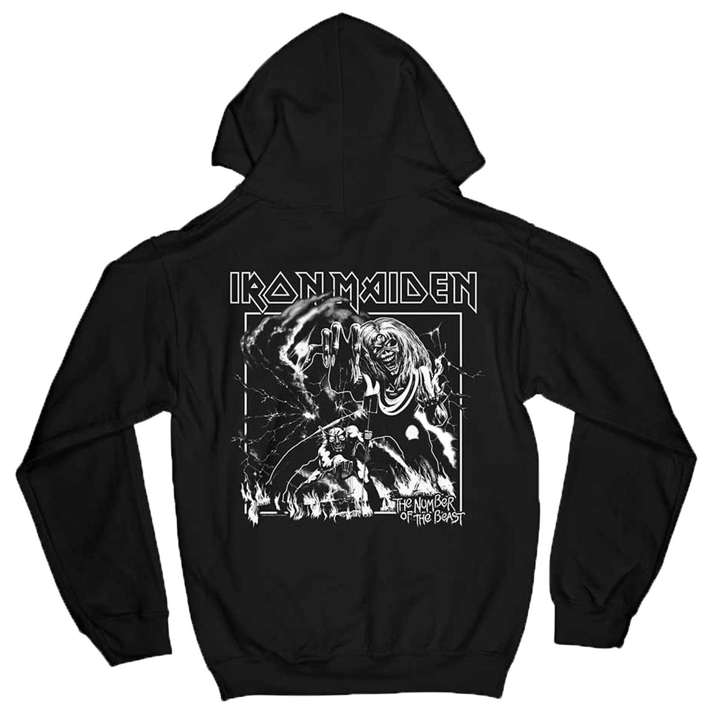 Iron Maiden Number Of The Beast One Colour Hooded Sweatshirt