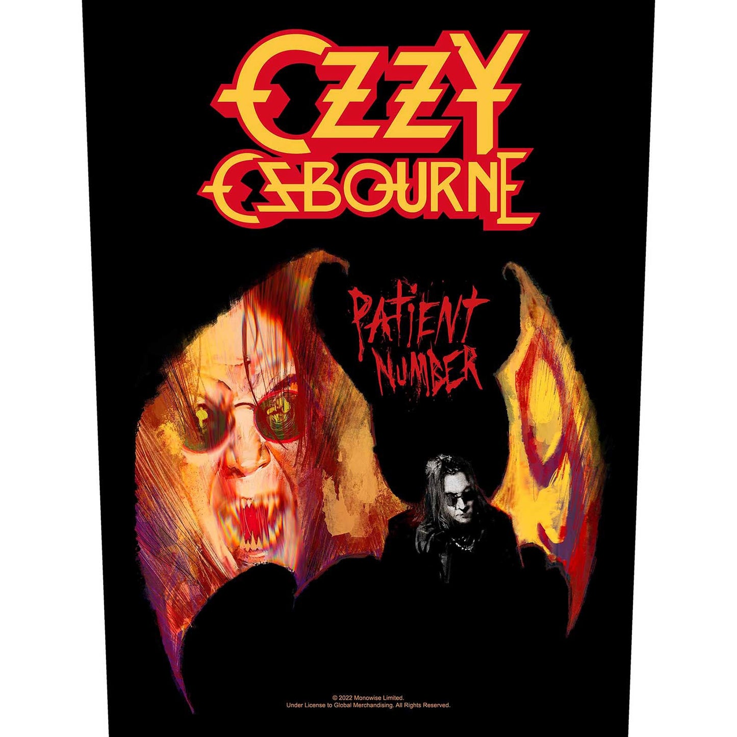 Ozzy Osbourne Patient No. 9 Back Patch