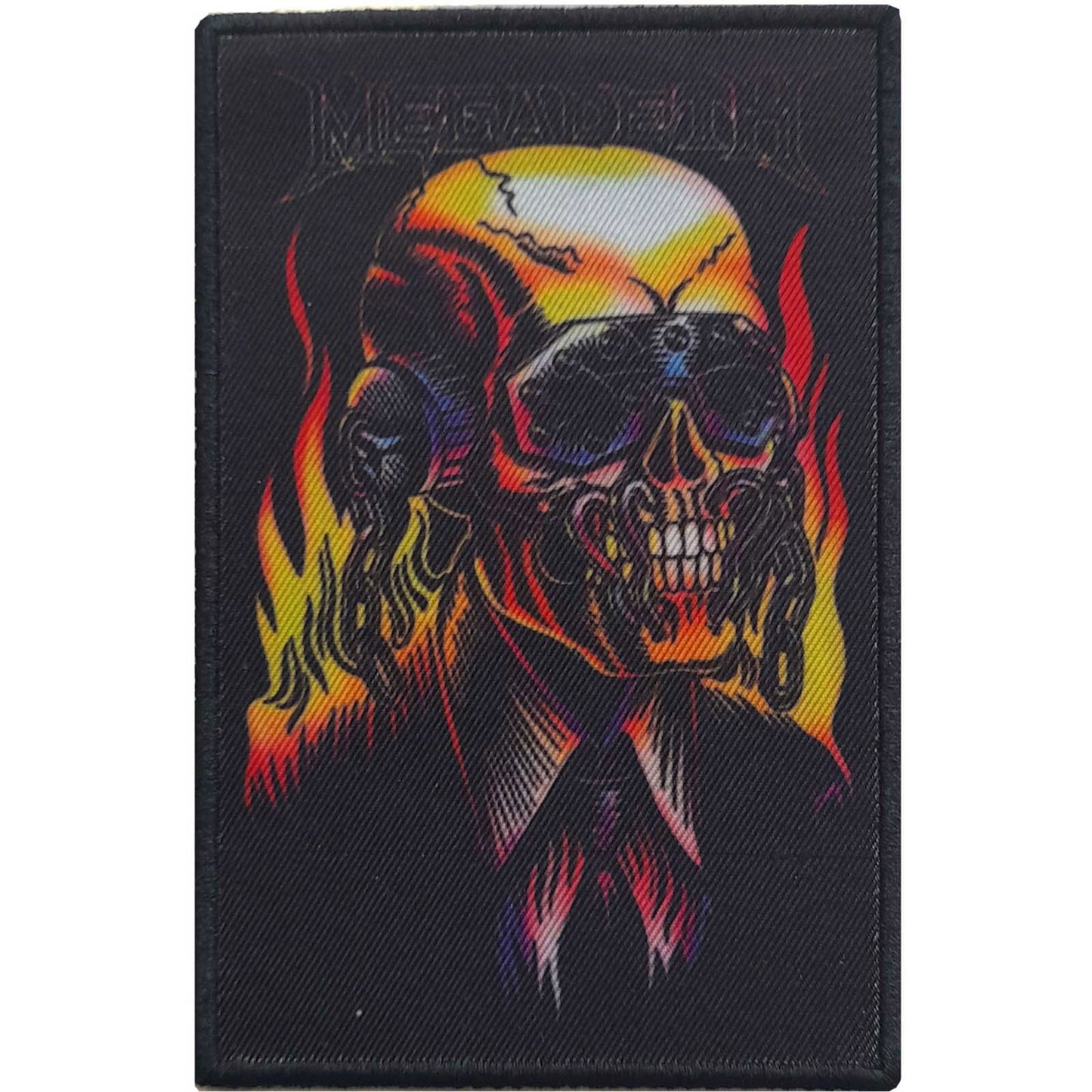 Megadeth Flaming Vic Woven Patch